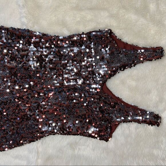SZ Small Snap Red Sequin Dress - Picture 2 of 11